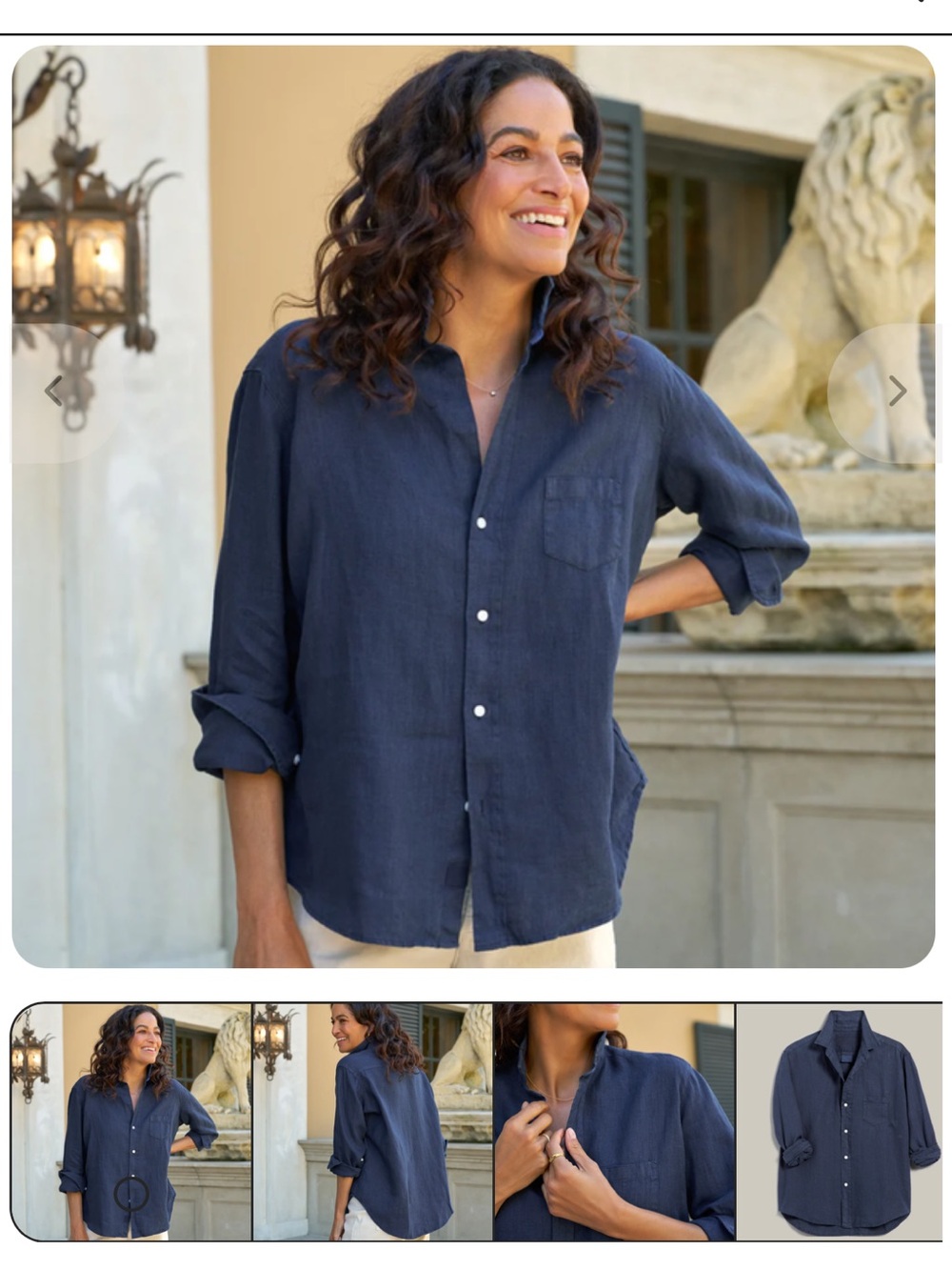 Frank & Eileen Relaxed Navy Button-Up Shirt